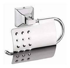 Plantex 304 Grade Platinum Stainless Steel Squaro Toilet Paper Roll Holder/Toilet Paper Holder in Bathroom/Kitchen/Bathroom Accessories(Chrome) - Pack of 3