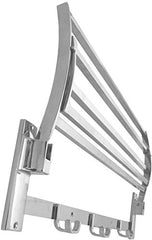 Plantex Stainless Steel Folding Towel Rack for Bathroom/Towel Stand/Hanger/Bathroom Accessories (18 Inch - Square)