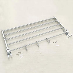 Plantex Eco Stainless Steel Folding Towel Rack/Towel Stand/Hanger Bathroom Accessories/Chrome Finish (18 Inches-Chrome)