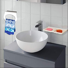 Plantex Opulux Super 5mm Acrylic Dual Soap Dish/Soap Holder/Soap Stands for Bathroom Wall (White)