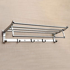 Plantex Royal Foldable Towel Rack for Bathroom – Stainless Steel & 1.5 Feet Long – Towel Stand/Towel Holder/Bathroom Accessories for Home