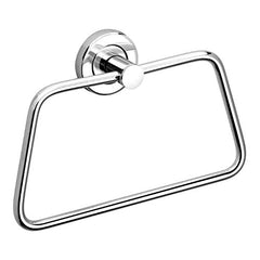 Plantex Stainless Steel Towel Ring for Bathroom/Wash Basin/Napkin-Towel Hanger/Bathroom Accessories (Chrome-Rectangle) - Pack of 2