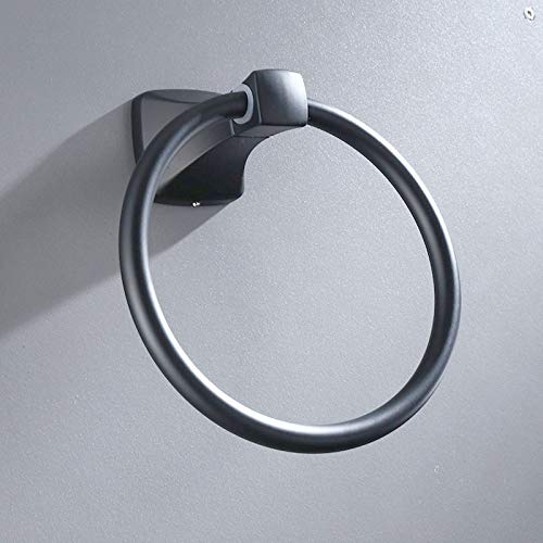 Plantex Space Aluminum Napkin Ring/Towel Ring /Napkin Holder/Towel Hanger/Bathroom Accessories (Black)