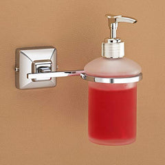 Plantex Stainless Steel 304 Grade Squaro Liquid Soap Dispenser/Shampoo Dispenser/Hand Wash Dispenser/Bathroom Accessories(Chrome) - Pack of 3