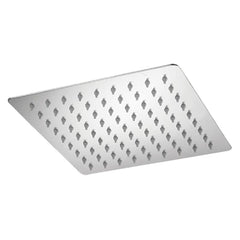 Plantex 304 Grade Stainless Steel Square Rain Shower Head For Bathroom - 8x8 Inches (Chrome Finish)