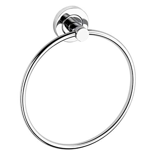Plantex Stainless Steel Towel Ring for Bathroom/Wash Basin/Napkin-Towel Hanger/Bathroom Accessories (Chrome-Round) - Pack of 2