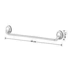 Plantex Stainless Steel 304 Grade Cubic Towel Hanger for Bathroom/Towel Rod/Bar/Bathroom Accessories(24inch-Chrome) - Pack of 1