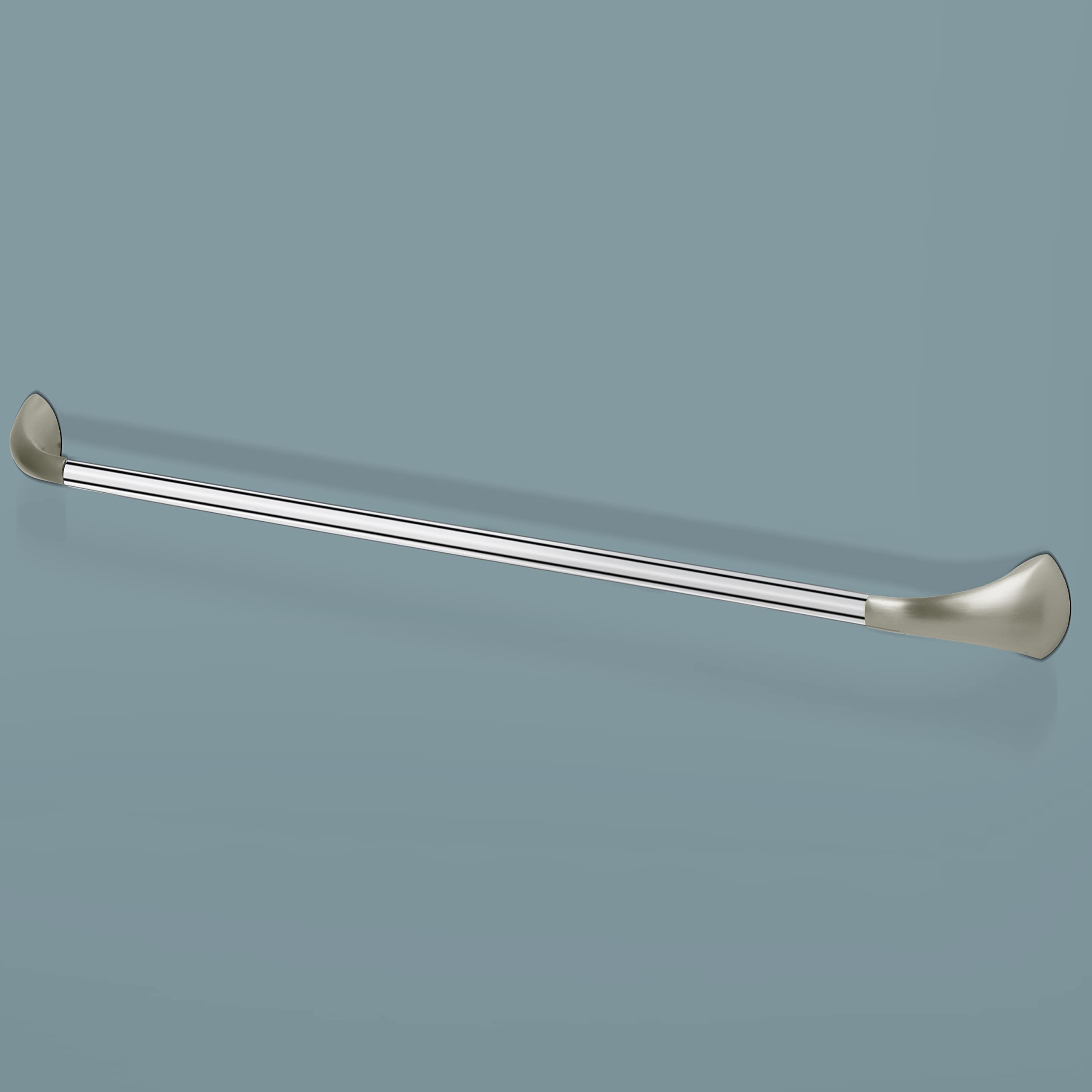 Plantex Fully Brass Smero Towel Rod for Bathroom/Towel Stand/Hanger/Bathroom Accessories - 24 Inch,Chrome/Satin (EF-4132-B)
