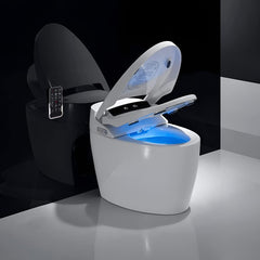 Plantex Smart Bidet Toilet/Smart Commode with Built-in Bidet Seat with Foot Touching Lid Opening/Auto Lid Closing and Flushing/Heated Seat/Digital Display and Remote Control–(APS-1071)