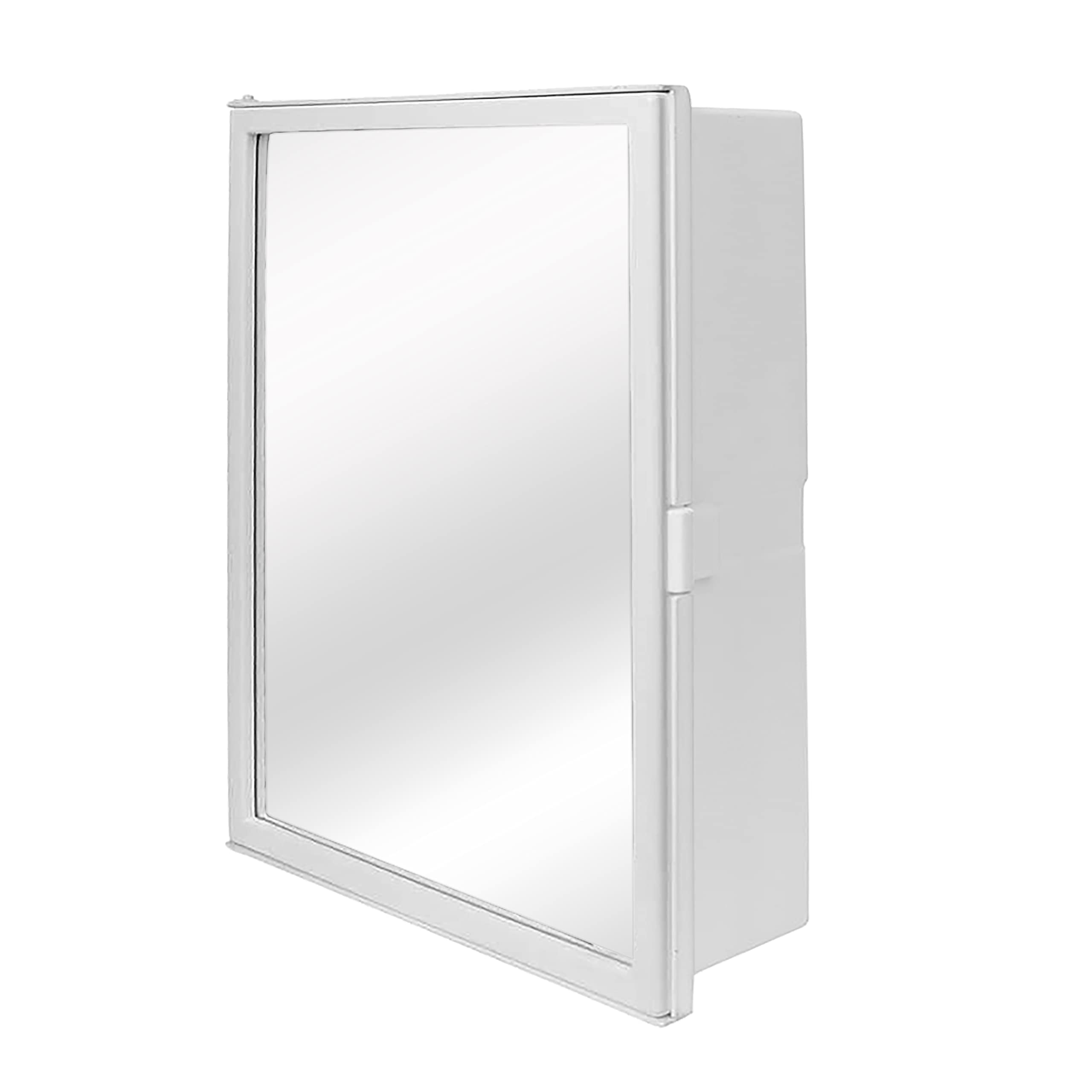 Plantex Heavy-Duty ABS Plastic Multi-Purpose Bathroom Cabinet with Mirror Door/Bathroom Accessories (White)