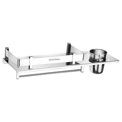 Plantex Bathroom Organizer - Stainless Steel Multipurpose Bathroom Shelf for Wall/Bathroom Accessories(Chrome-15 Inches)