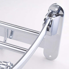 Plantex Stainless Steel Folding Towel Rack for Bathroom / Towel Stand / Hanger / Bathroom Accessories - 24 Inch (2 Piece)