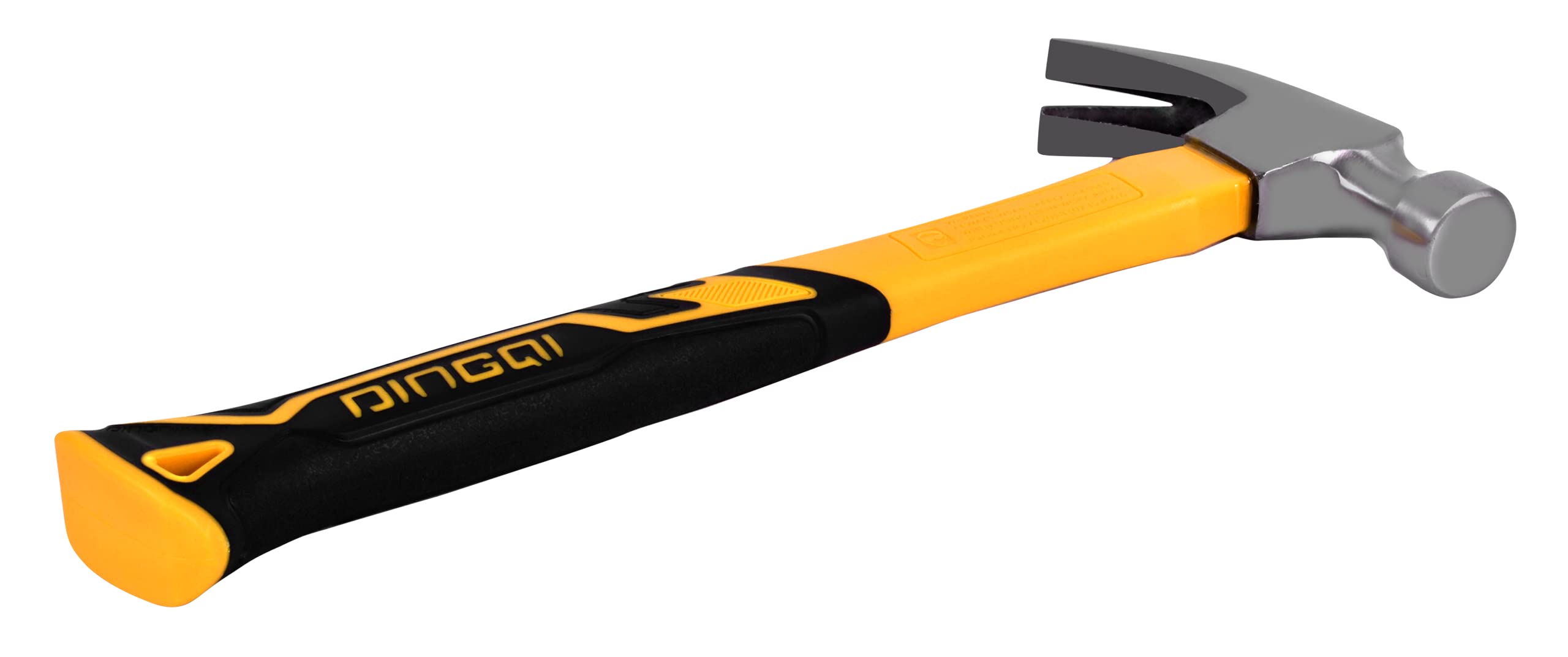 Dingqi Claw Hammer with Shock Reduction Grip Handle for Repair Men/Contractors and Automotive Mechanics Comfort Grip Handle - 8oz