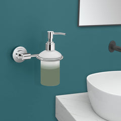 Plantex Daizy Hand wash Holder for wash Basin Liquid soap Dispenser - 304 Stainless Steel