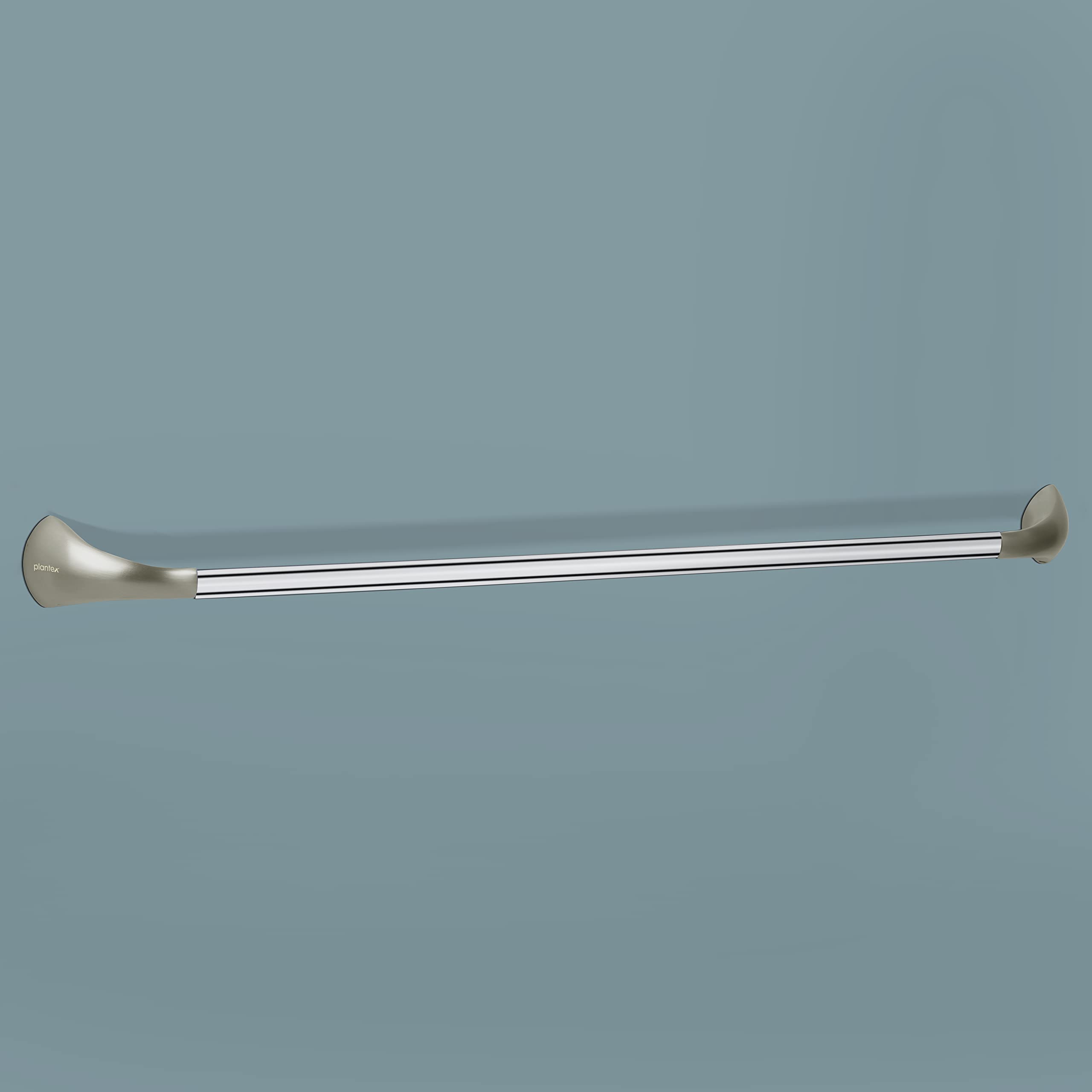 Plantex Fully Brass Smero Towel Rod for Bathroom/Towel Stand/Hanger/Bathroom Accessories - 24 Inch,Chrome/Satin (EF-4132-B)