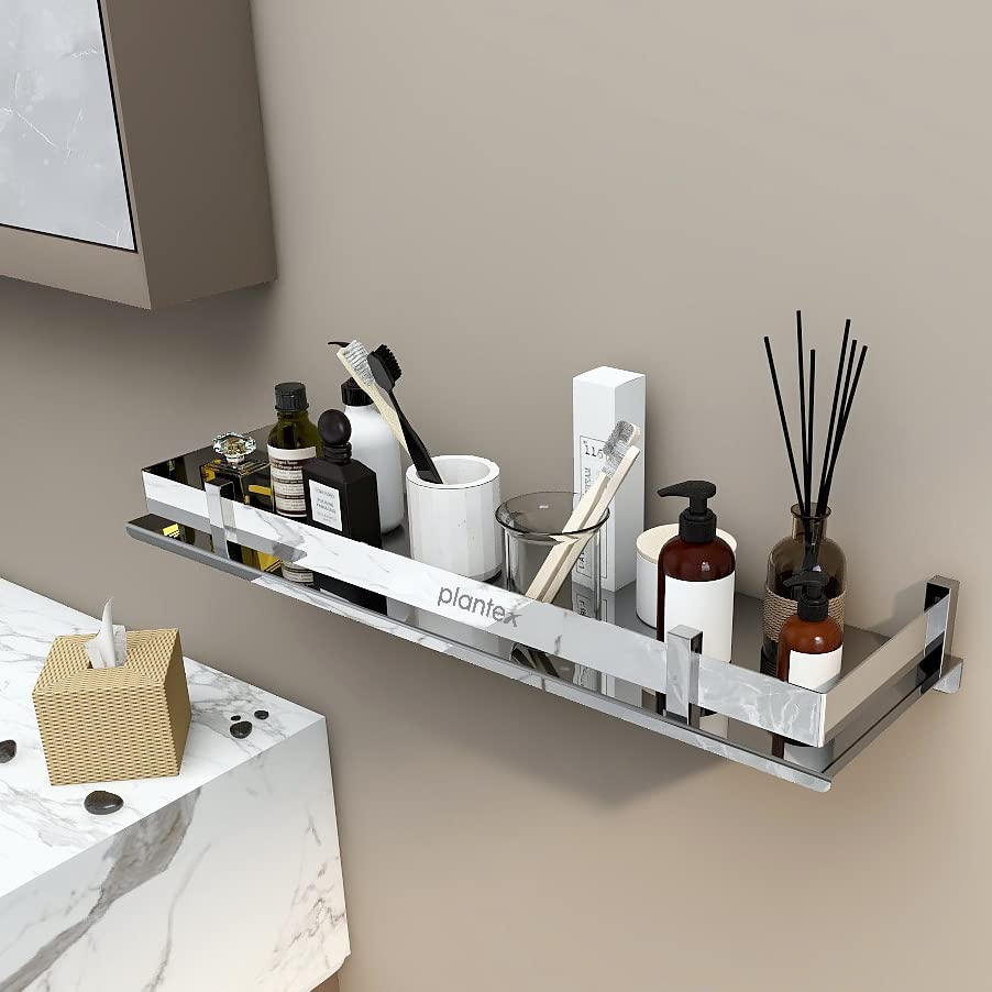 Plantex Stainless Steel Shelf/Bathroom Shelf/Kitchen Shelf 18 X 5 Inches - Wall Mount