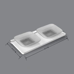 Plantex Opulux 8 mm Acrylic Double Soap Dish/Soap Stand/Bathroom Soap Holder/Bathroom Accessories for Home