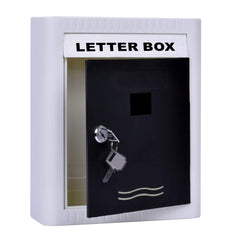 Plantex Virgin Plastic Wall Mount A4 Letter Box - Mail Box/Outdoor Mailboxes Home Decoration with Key Lock (Black & White)