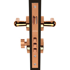 Plantex Door Lock-Fully Brass Main Door Lock with 4 Keys/Mortise Door Lock for Home/Office/Hotel (Sumer-3035, Rose Gold)