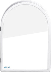 Planet Forever Fiber Multipurpose Bathroom ARC Cabinet with Mirror (White)