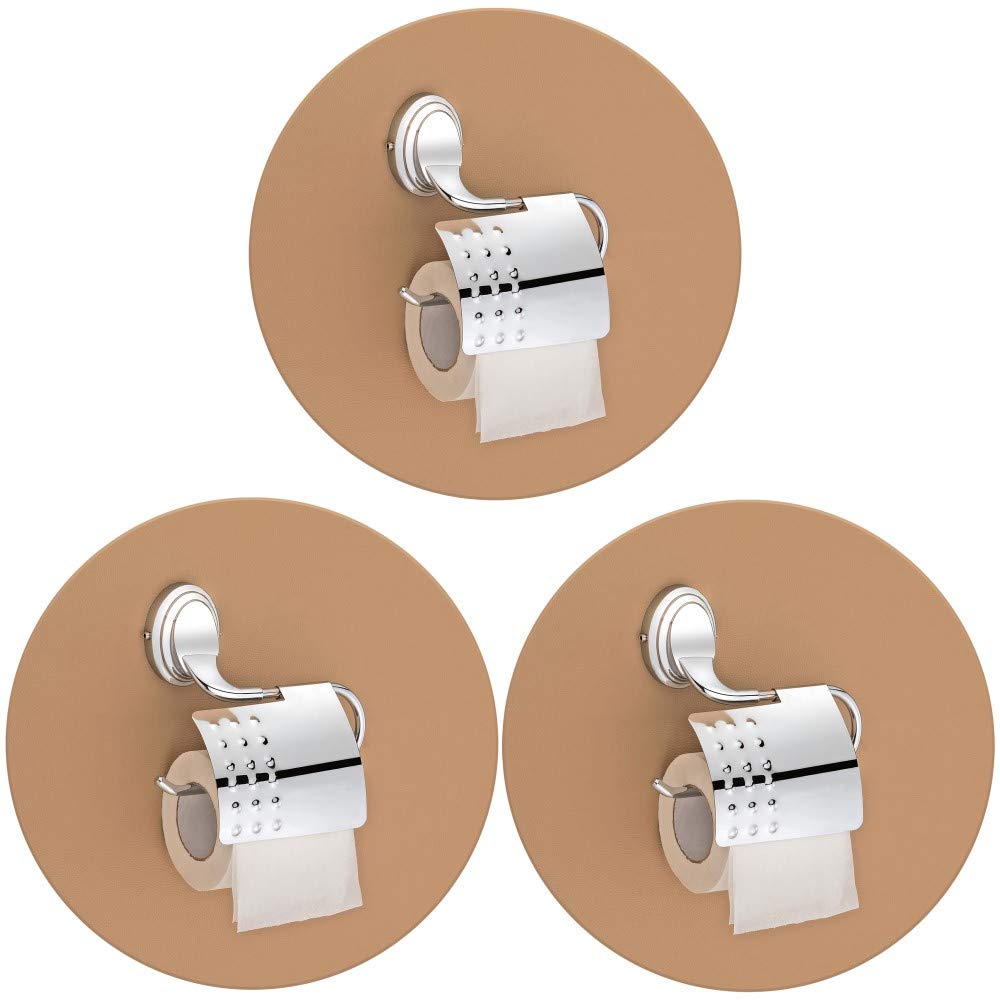 Plantex Platinum Stainless Steel 304 Grade Cubic Toilet Paper Roll Holder/Toilet Paper Holder in Bathroom/Kitchen/Bathroom Accessories(Chrome) - Pack of 3