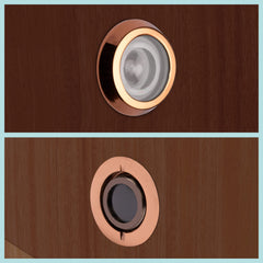 Plantex 200 Degree Peep Hole for Main Door - Rose Gold Eye Viewer for Safe Secure Home/Office/Hotel - Pack of 3
