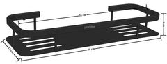 Plantex Stainless Steel 304 Grade Shelf for Bathroom/Kitchen Rack - Bathroom Accessories - (15X5 Inches-Black Finish)