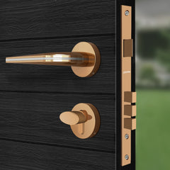 Plantex Heavy Duty Door Lock - Main Door Lock Set with 3 Keys/Mortise Door Lock for Home/Office/Hotel (7077 - PVD Satn Black Matt)