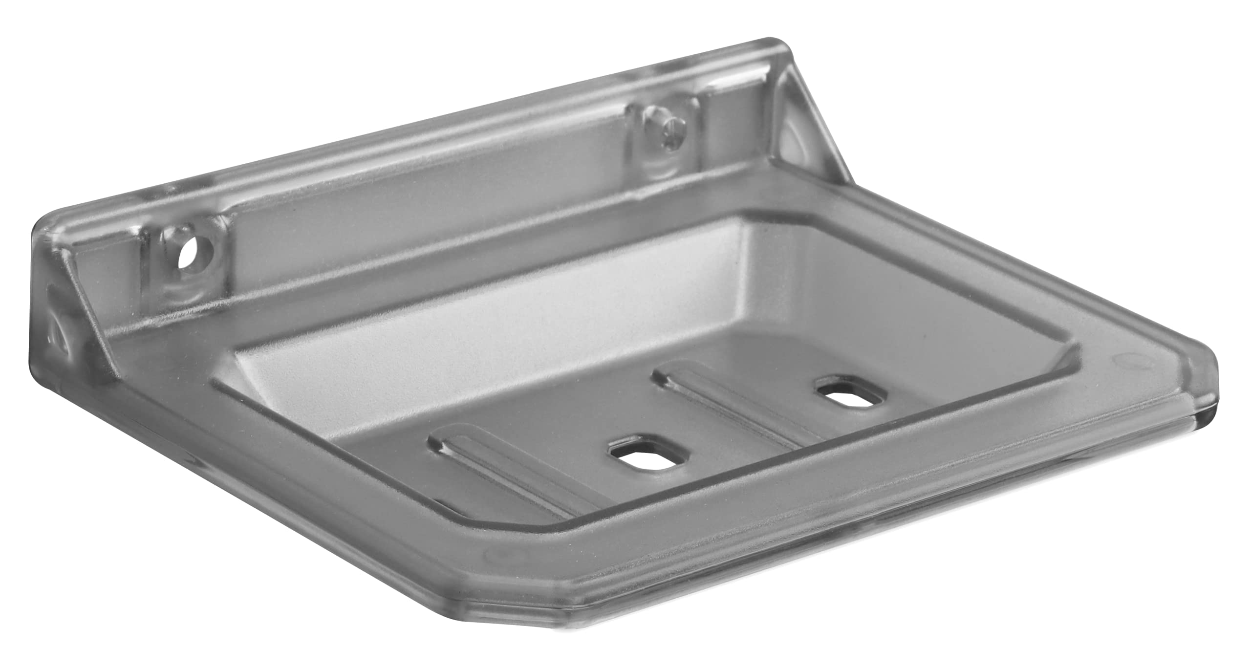 Plantex Unbrackble ABS Plastic Single Soap Dish/Stand/Holder for Bathroom & Kitchen/Bathroom Accessories (Transparent)