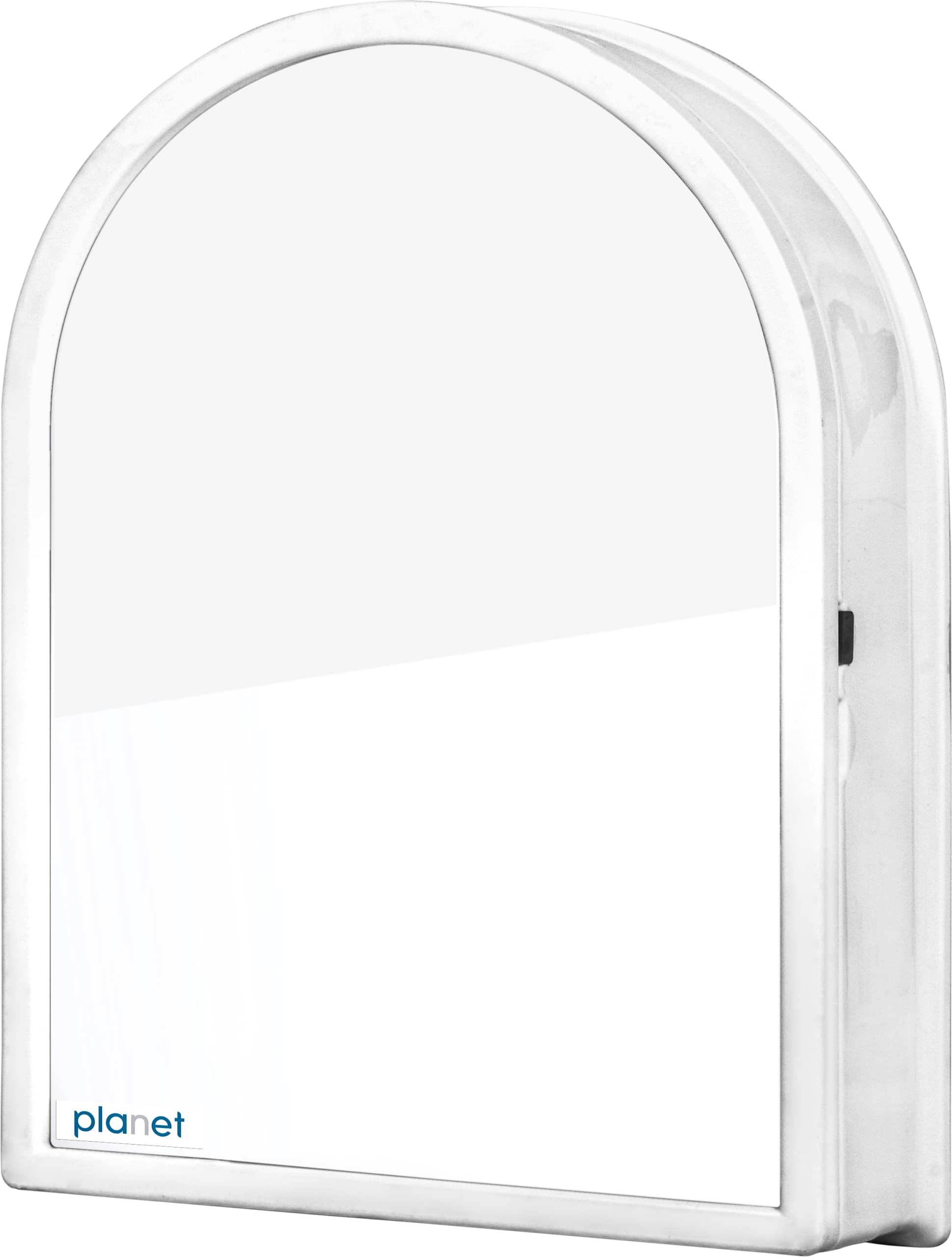 Planet Forever Fiber Multipurpose Bathroom ARC Cabinet with Mirror (White)