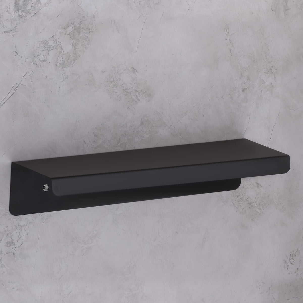Plantex Stainless Steel Bathroom Shelf/Floating Shelf/Storage Organizer/Rack for Bathroom/Kitchen/Living-Room/Bathroom Accessories - Wall Mount (Matt Black - 14x5 inche)