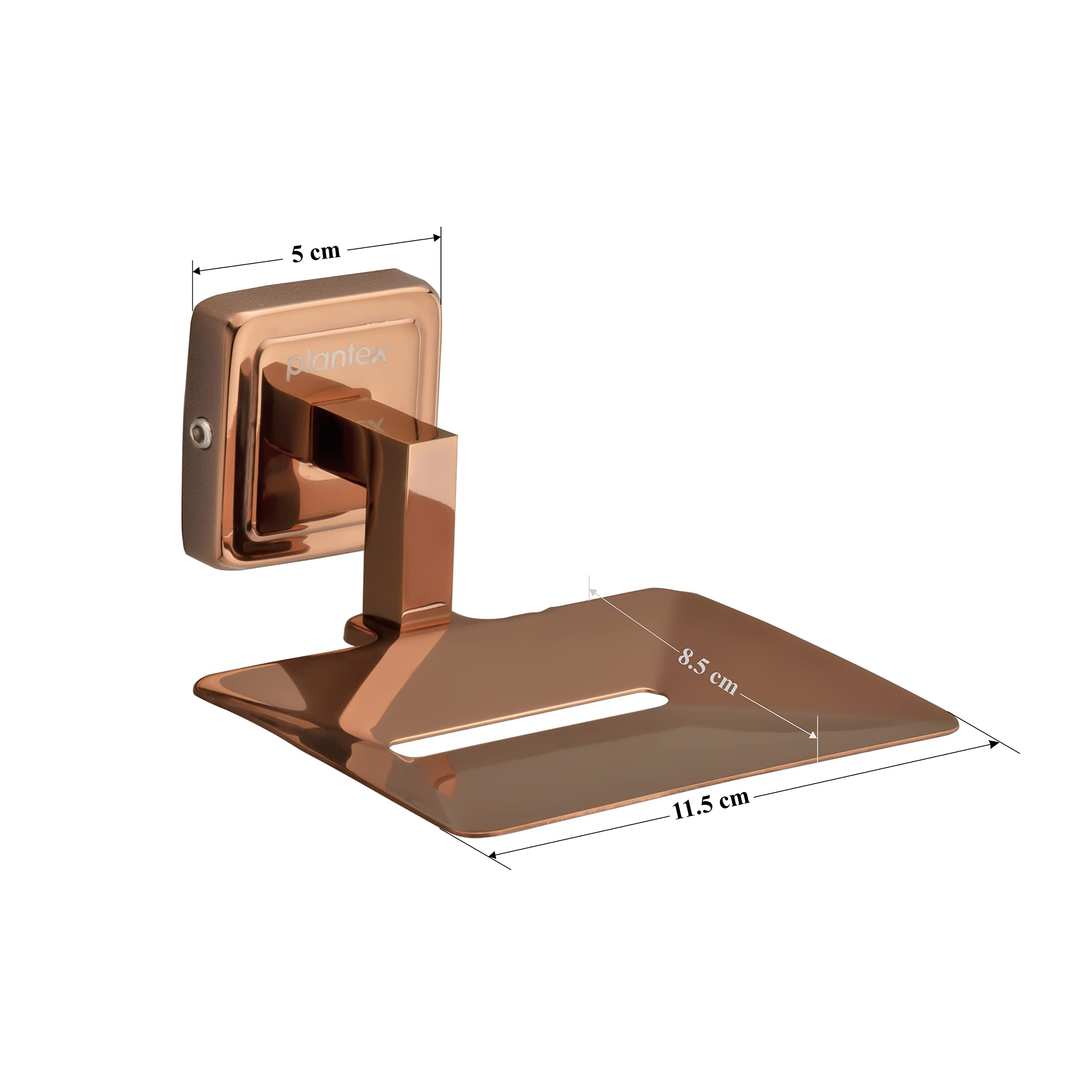 Plantex Stainless Steel 304 Grade Decan Soap Holder for Bathroom/Soap Dish/Bathroom Soap Stand/Bathroom Accessories - Pack of 3 (647 - PVD Rose Gold)