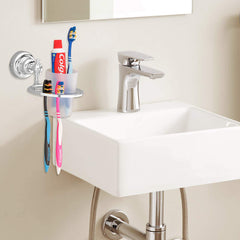 Plantex Platinum Stainless Steel 304 Grade Skyllo Tumbler Holder/Tooth Brush Holder/Bathroom Accessories(Chrome) - Pack of 4