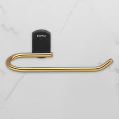 Plantex 304 Grade Stainless Steel Napkin Ring/Towel Ring/Napkin Holder/Towel Hanger for Bathroom/Bathroom Accessories - Pack of 1 (Parv-Gold & Black)