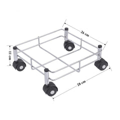 plantex stainless steel standard oil container trolley/dabba trolly - easy to move - wheel trolley
