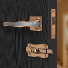 Plantex Heavy Duty Door Lock – Bathroom Door Lock/Mortise Keyless Handle Set for Home/Bathroom/Store Room/Balcony/Office with Baby Latch – Bathroom Accessories (7091 – PVD Satin Black Matt)