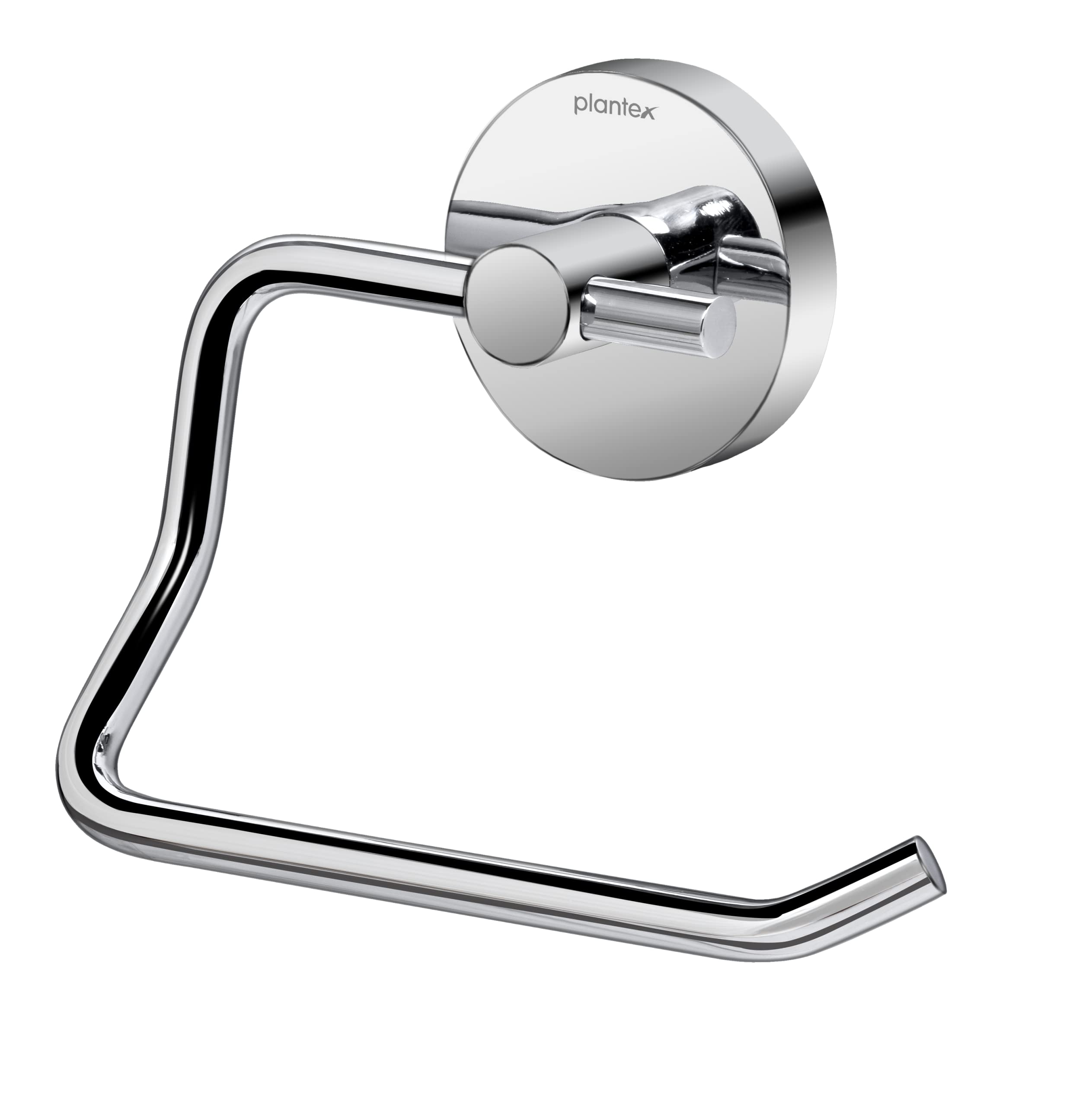 Plantex Fully Brass Tissue/Toilet Paper roll Holder Stand for The washroom (Shiny Silver)