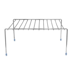 Plantex Shelf Divider for Kitchen Storage Shelves for Kitchen Cabinets/Plate Stand/Utensil Rack (Stainless Steel)