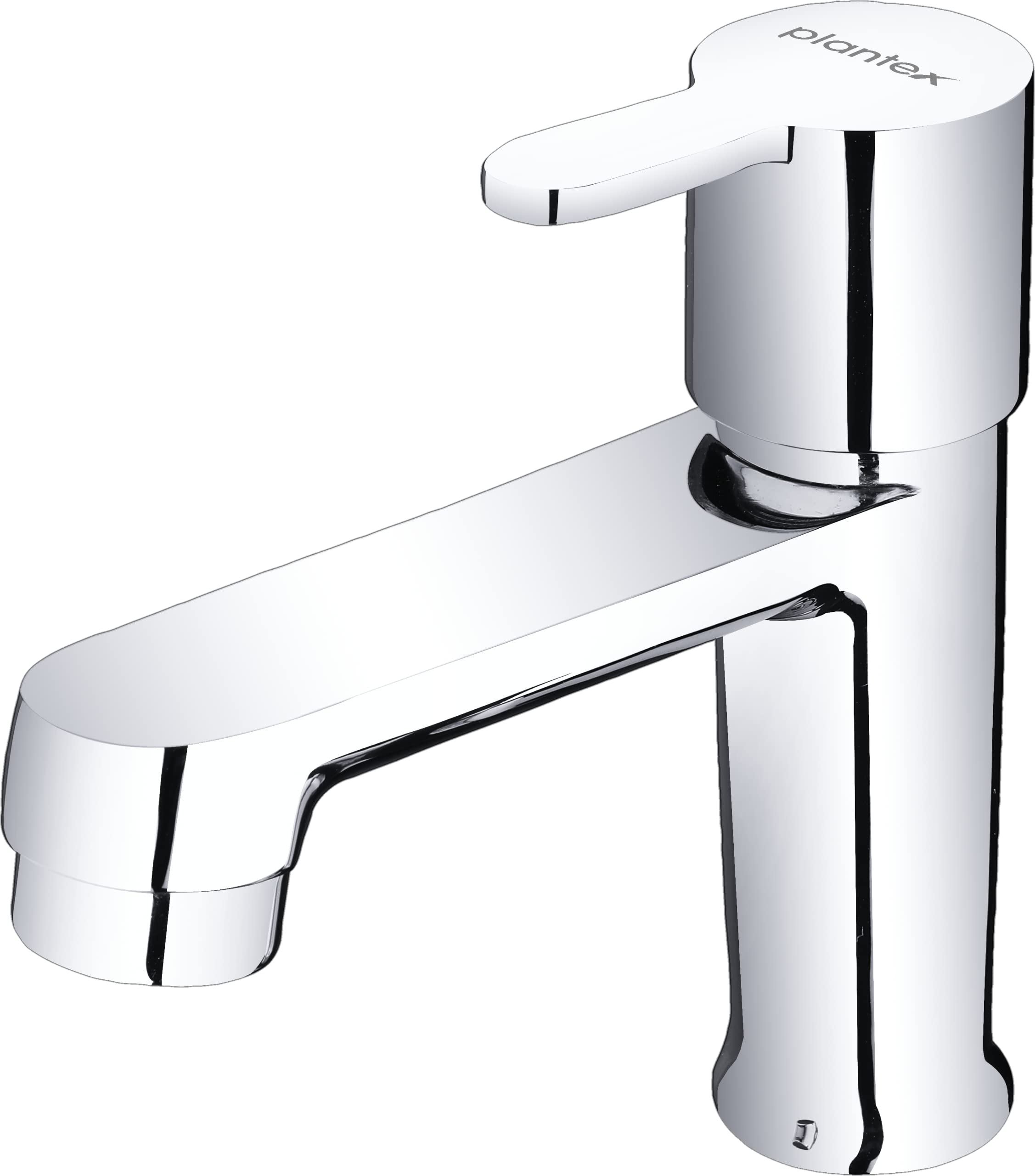 Plantex Pure Brass FLO-803 Single Handle Bathroom Pillar Cocktail Tap for Wash Basin/Water Tap for Kitchen Sink with Teflon Tape (Mirror-Chrome Finish)