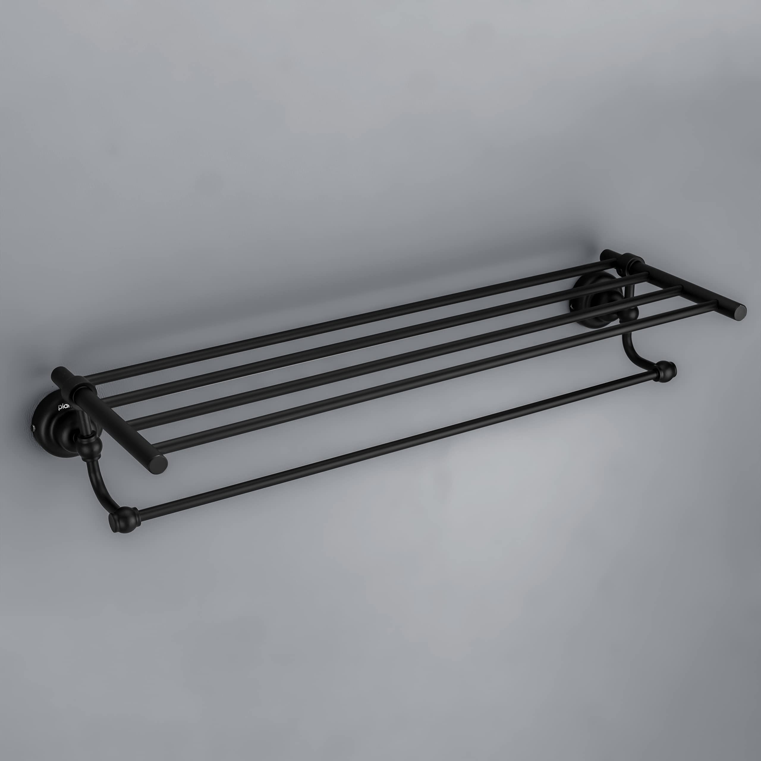 Plantex Skyllo Black 24 inches Long Towel Hanger for Bathroom - 304 Stainless Steel