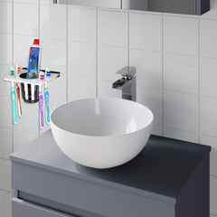 Plantex Acrylic Tumbler Holder for Bathroom/Toothbrush Holder/Bathroom Accessories(White)