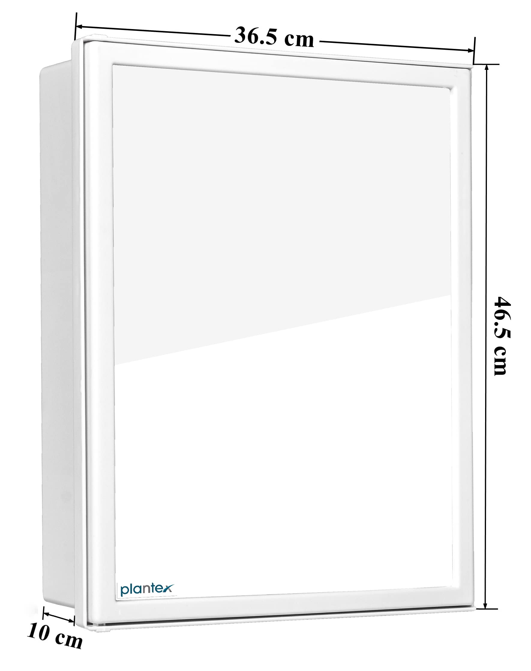 Plantex Heavy-Duty ABS Plastic Multi-Purpose Bathroom Cabinet with Mirror Door/Bathroom Accessories (White)