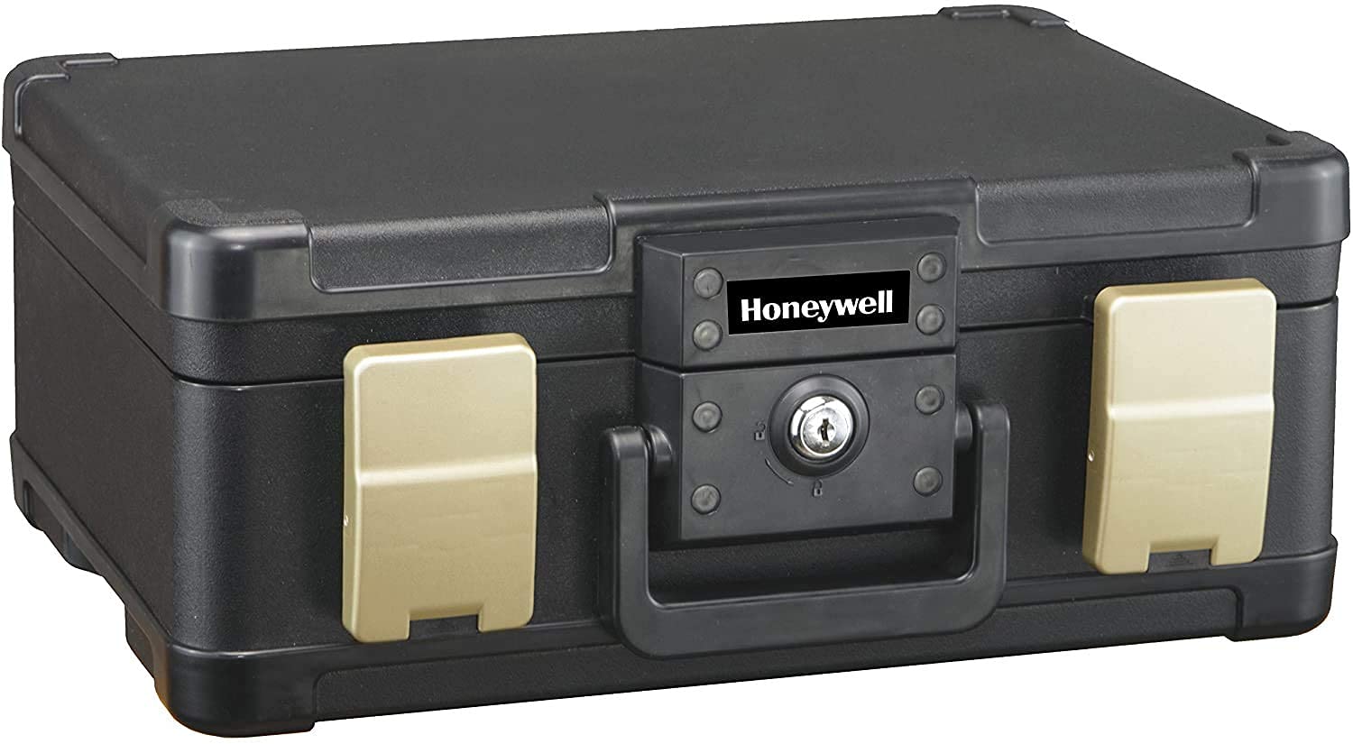 Honeywell Safes - 1103 Fire Safe & Waterproof Safe Box Chest with Carry Handle for Storing Documents in Home/Office/Safes - Medium (Black 0.27 cubic feet)