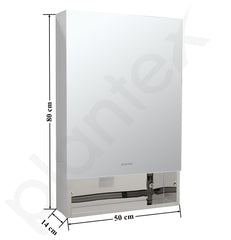 Plantex Bathroom Mirror Cabinet with Lower Shelf/Bathroom Organizer/Bathroom Accessories - 20x32 inches