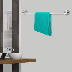 Plantex Stainless Steel 304 Grade Skyllo Towel Hanger for Bathroom/Towel Rod/Bar/Bathroom Accessories(24inch-Chrome) - Pack of 2