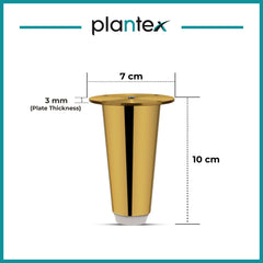Plantex Heavy Duty Stainless Steel 4 inch Sofa Leg/Bed Furniture Leg Pair for Home Furnitures (DTS-53, Gold) – 2 Pcs