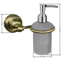 Plantex 304 Grade Stainless Steel Liquid Soap Dispenser/Shampoo Dispenser/Hand Wash Dispenser/Bathroom Accessories - Skyllo (Antique)