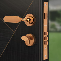 Plantex Heavy Duty Door Lock - Main Door Lock Set with 3 Keys/Mortisec Door Lock for Home/Office/Hotel (7106 - PVD Choco)