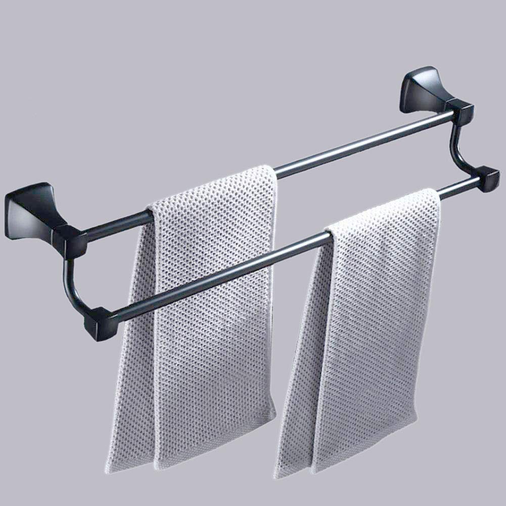 Plantex Space Aluminium Black Bathroom Accessories Set of 5-pcs/Bathroom Hardware Set (Towel Rod/Napkin Ring/Paper Holder/Soap Dish/Tumbler Holder)
