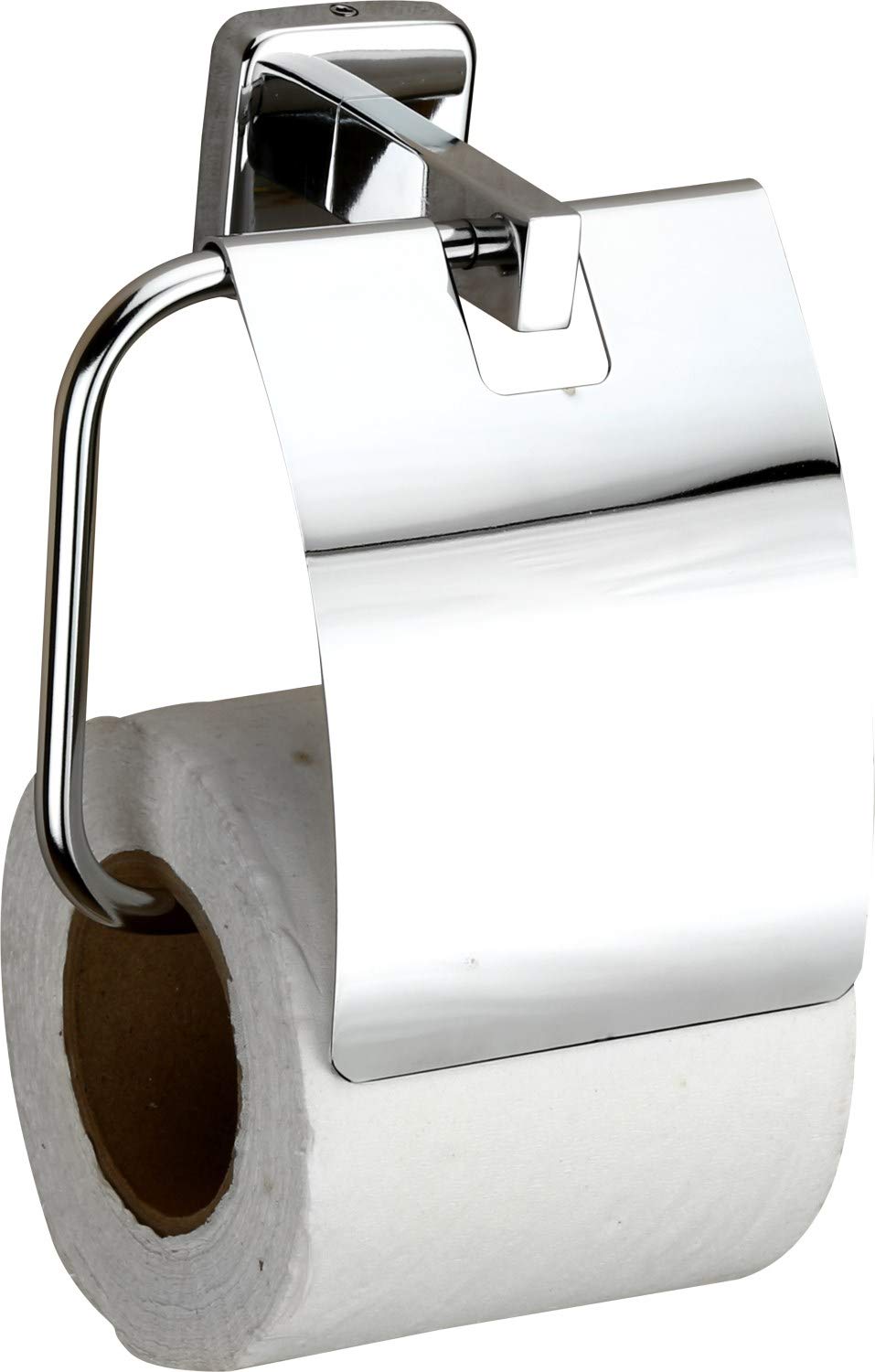 Plantex Nexa Stainless Steel Toilet Paper Roll Holder/Toilet Paper Holder in Bathroom/Kitchen/Bathroom Accessories (Chrome) - Pack of 1